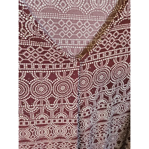 Rafaella Petite XS Sleeveless Top Red Geo Print - Picture 2 of 9